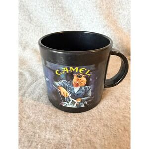 Vintage Camel Joe Cigarettes Plastic Coffee Mug Motorcycle Joe Camel Black Cup